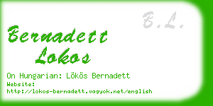 bernadett lokos business card